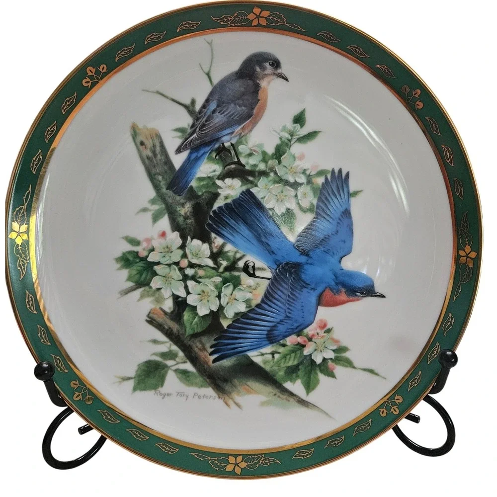 Danbury Mint Songbirds of Roger Peterson Bluebirds Decorative Plate 8